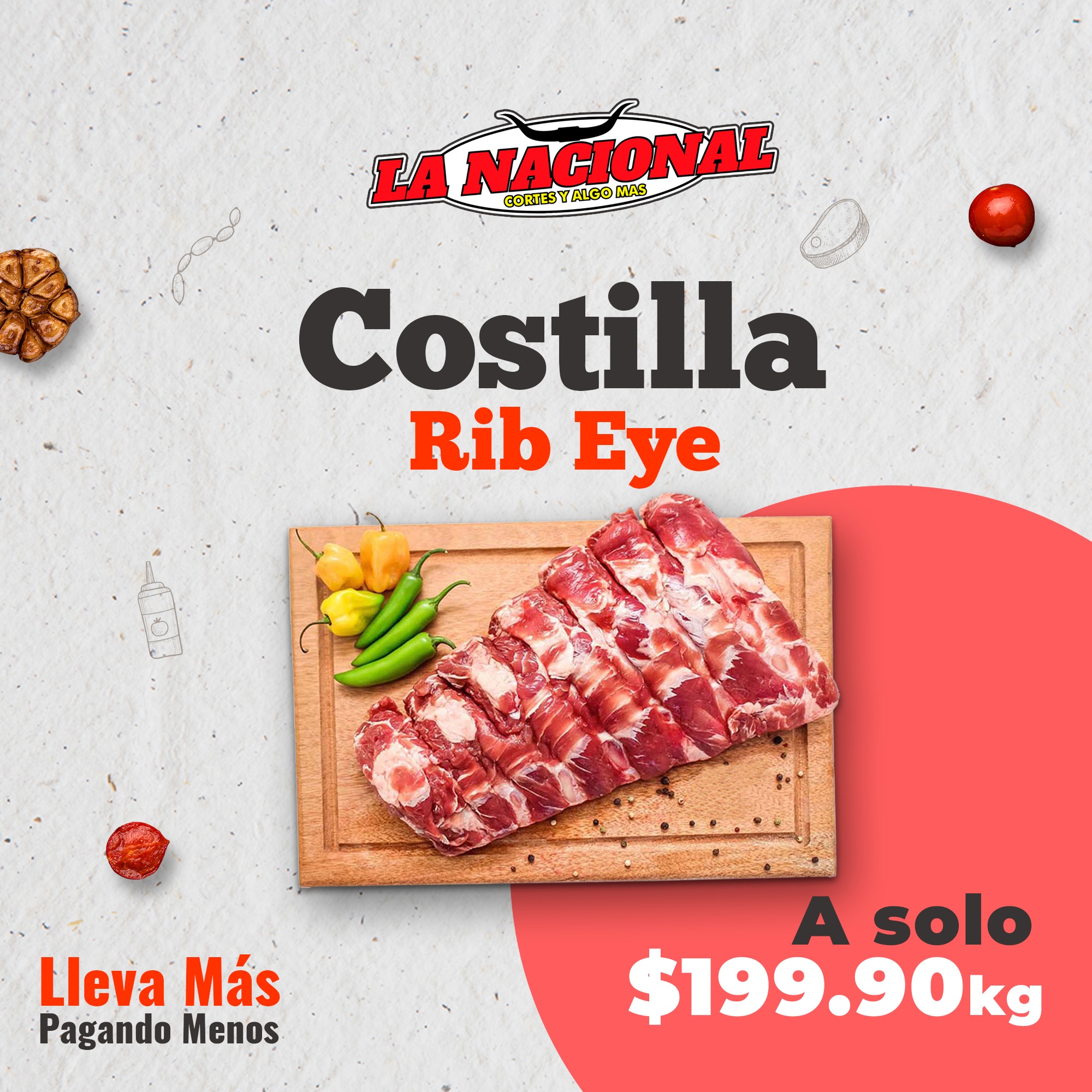 La - 🥩🔥 Costilla Rib Eye para el asador Carnosa y de buen tamaño, ideal ...