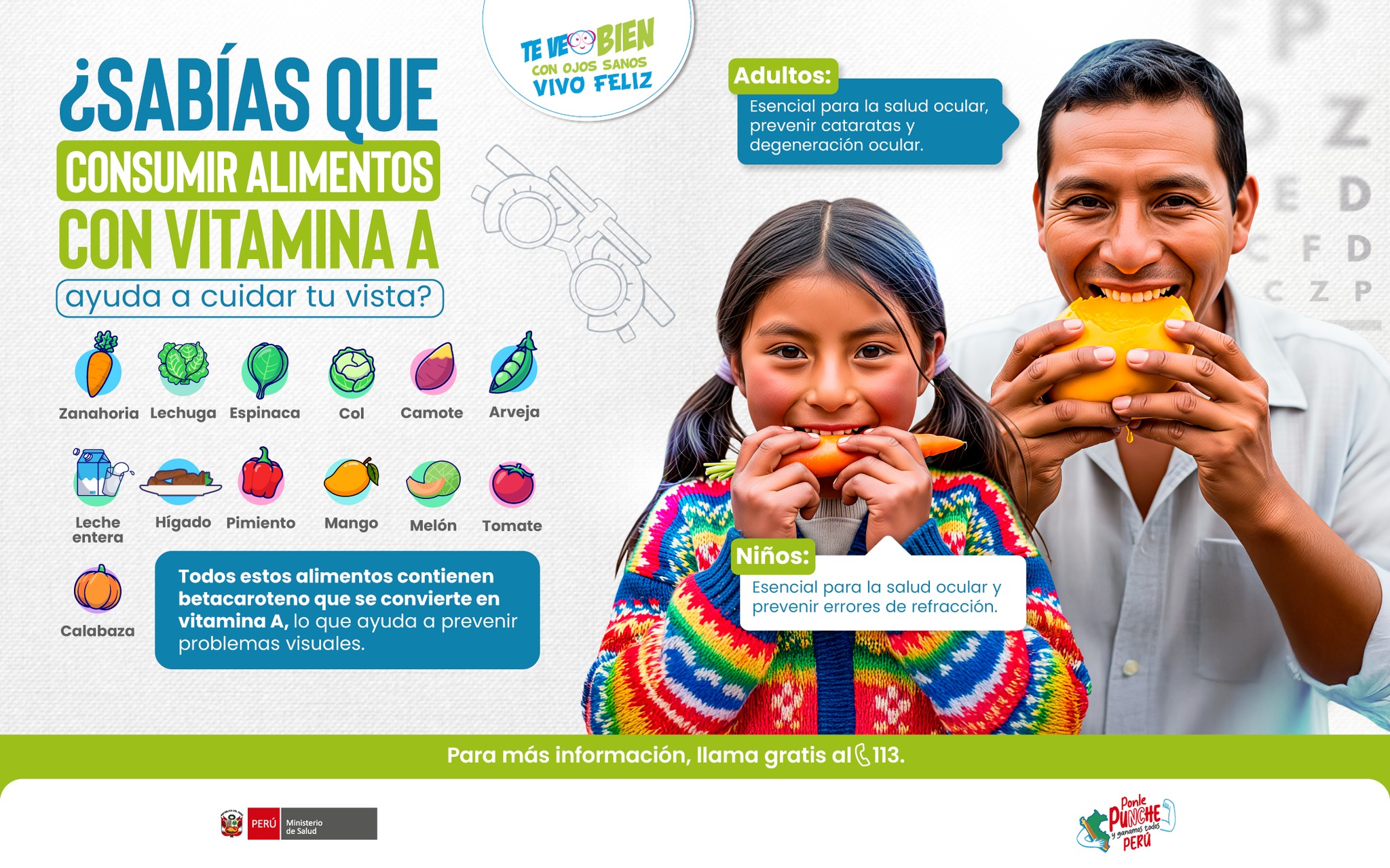 Ministerio - La vitamina A fortalece tu vista y protege tu salud ocular ...