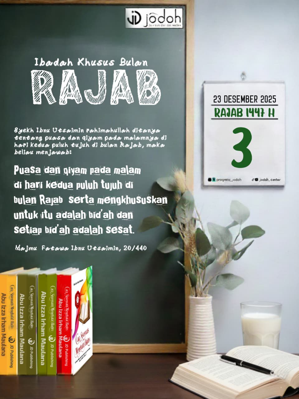 Program - Kalender Hijriyah JODOH 3 Rajab 1447 H Selasa, 23 Desember ...