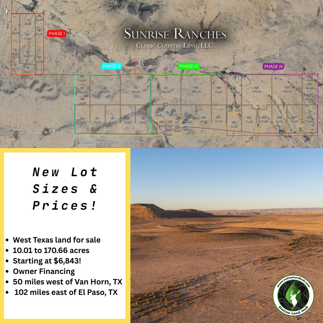 Online Land Hub - Introducing the NEW Sunrise Ranches!... | Facebook
