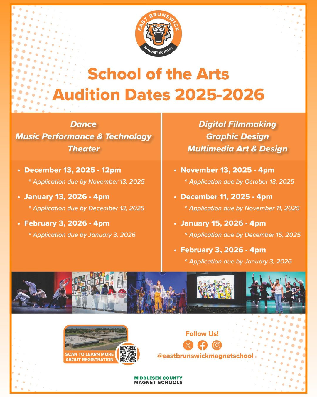 East - The School of the Arts 2025-2026 audition dates are here! Check ...