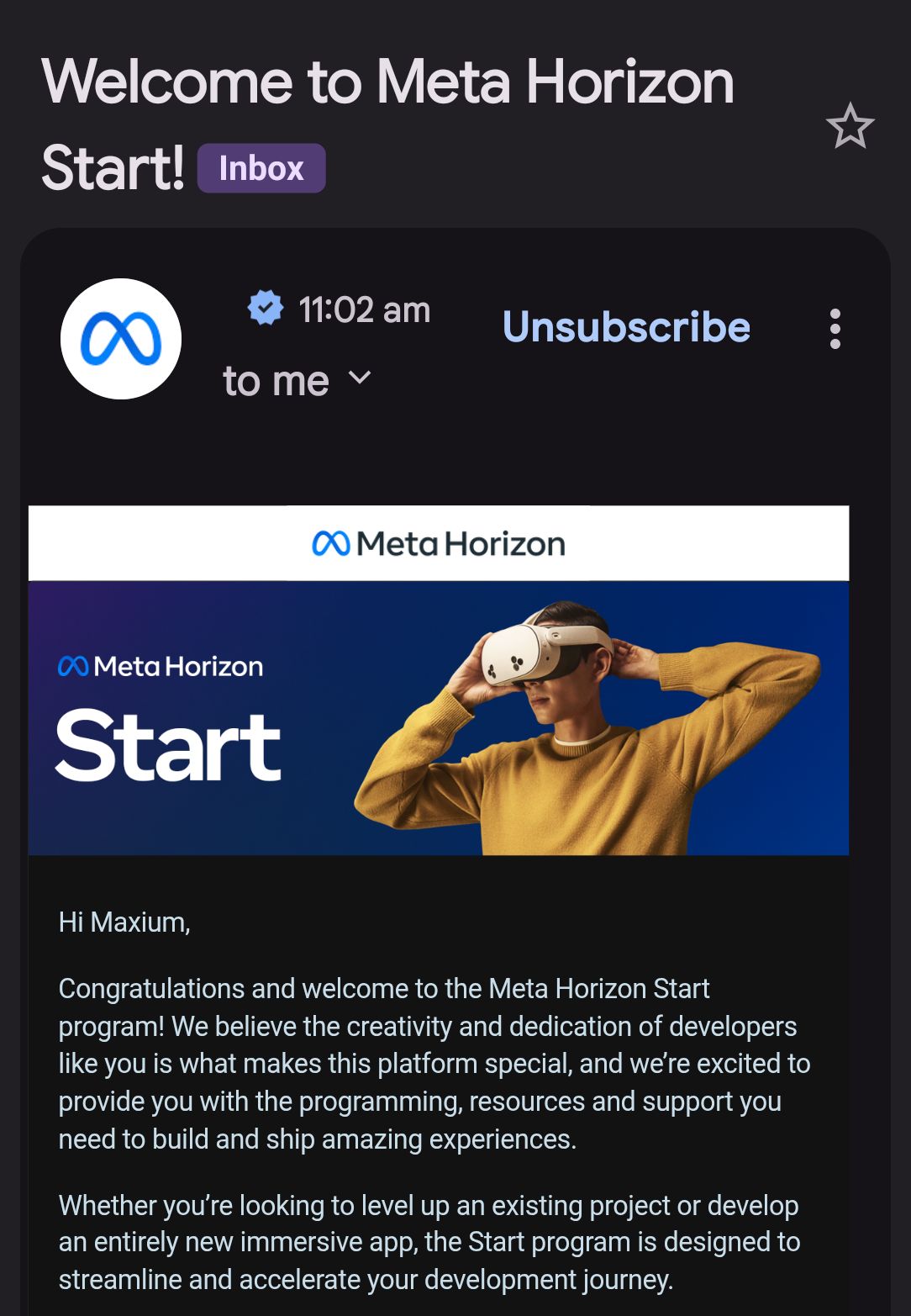 Hi, I'm new to Meta Horizon Developer. | Facebook
