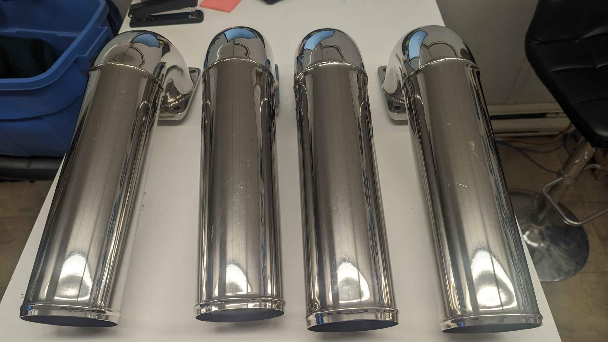 ALERT!! Stainless Marine Exhaust Risers -READ DESCRIPTION BELOW - Car ...