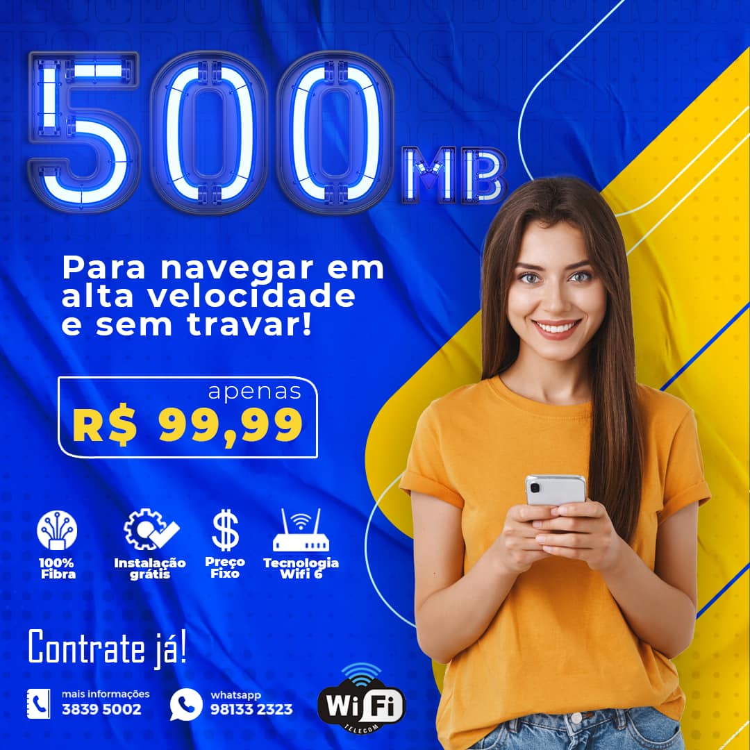 Wifi-Telecom - 🚀 500mb para navegar em alta velocidade e sem travar ...
