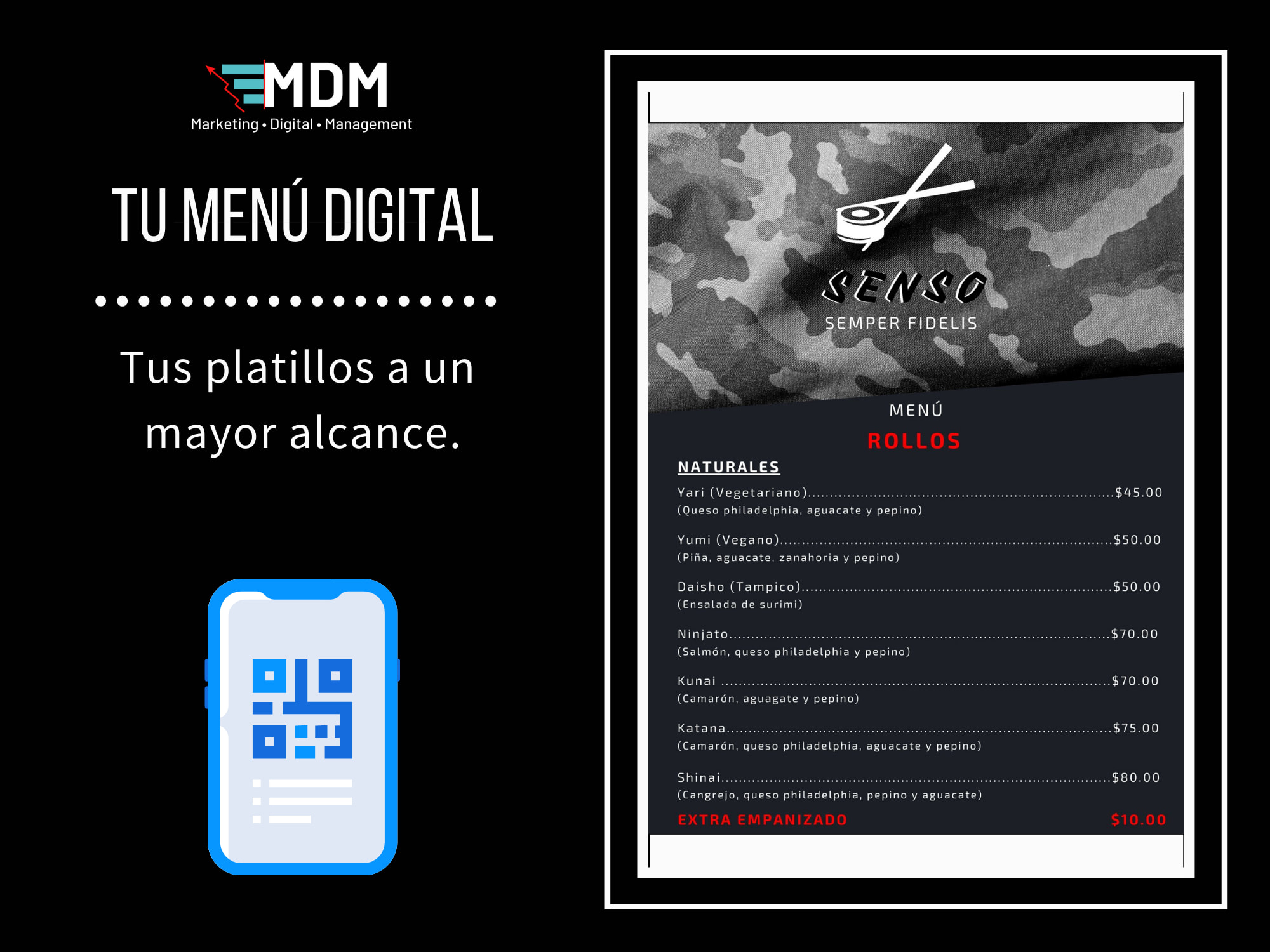 MDM MX - Es importante tener tu menú para una mayor...