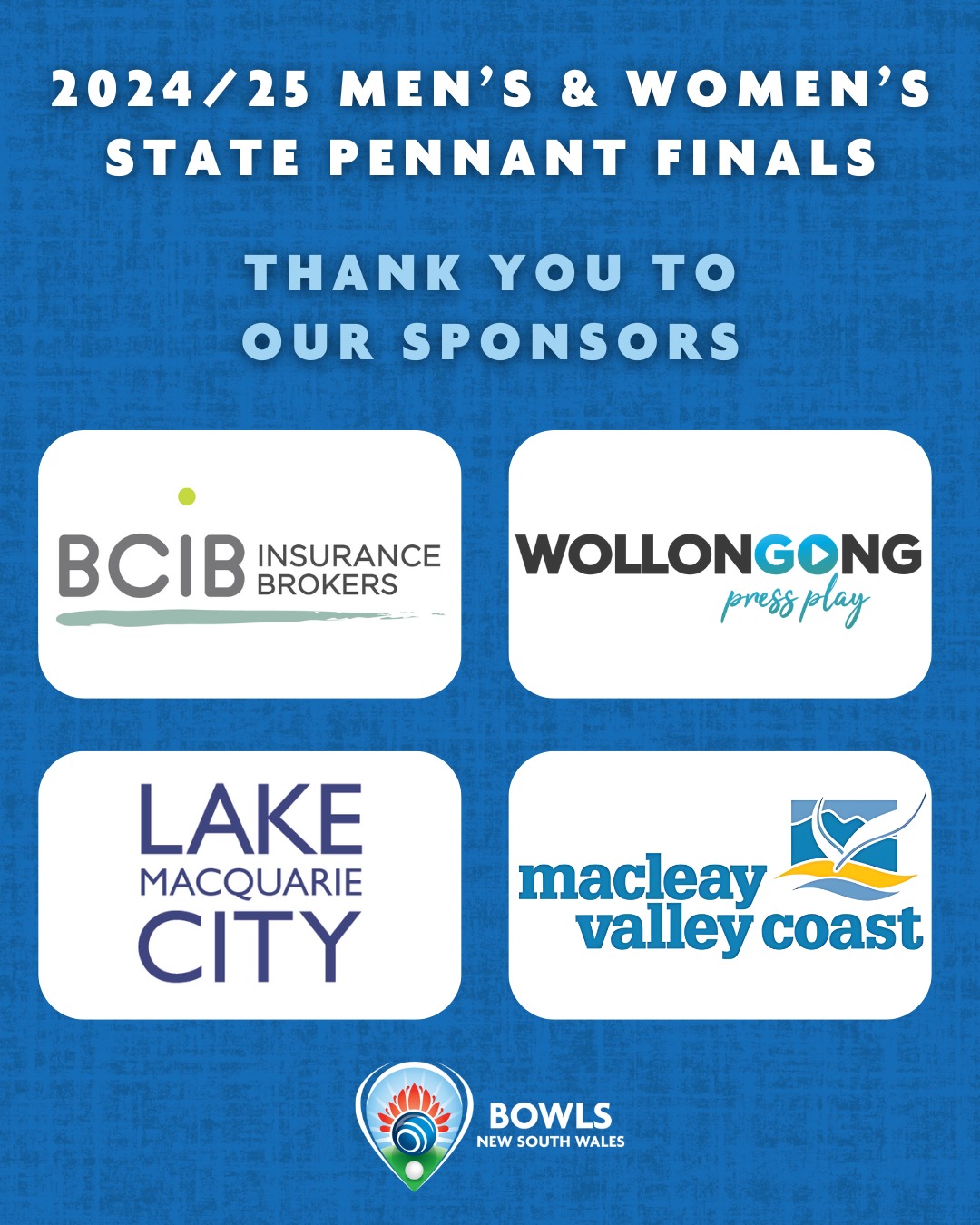 Bowls - Thank you to the sponsors of this year's Men's and Women's ...