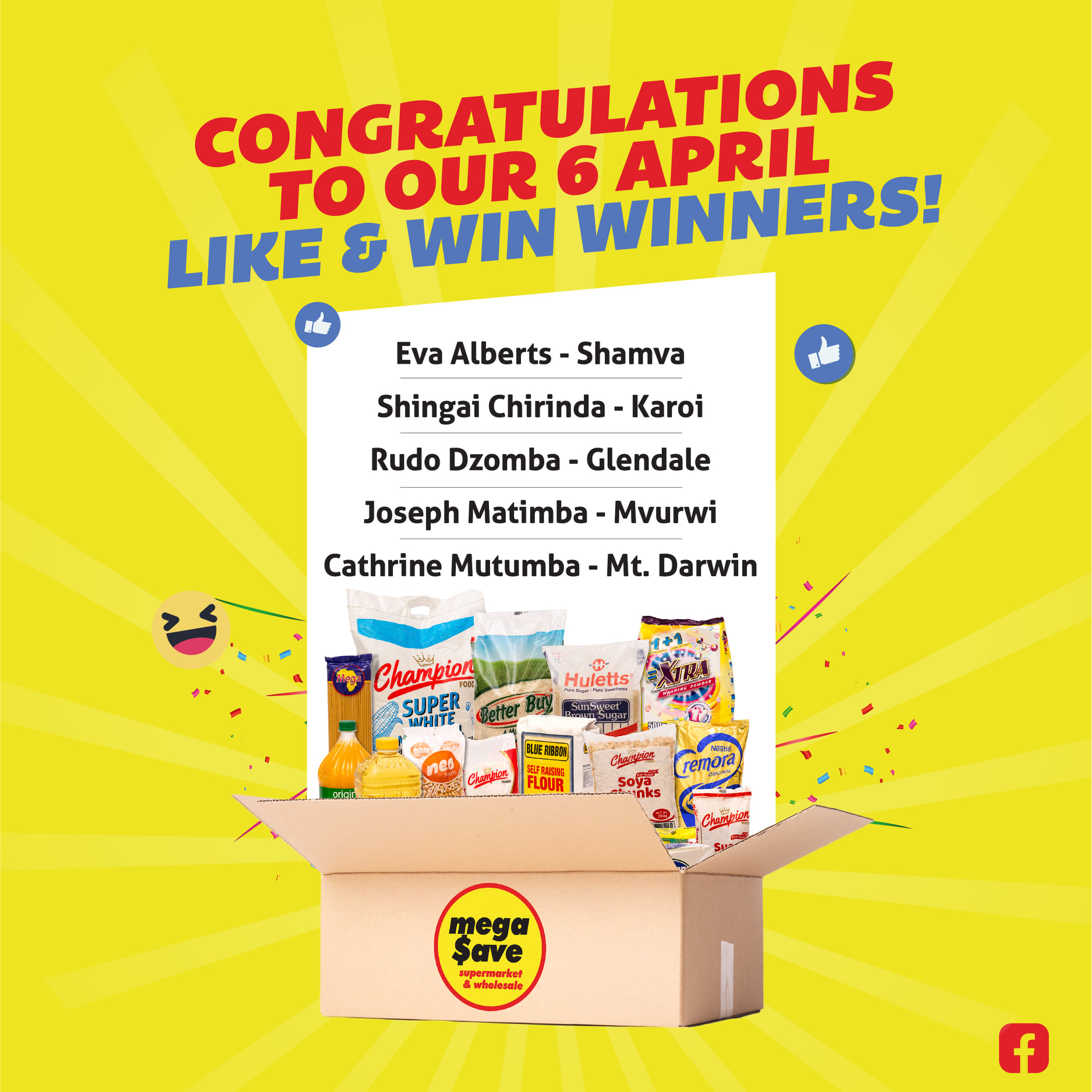 Once again, congratulations to... - Mega Save Cash & Carry