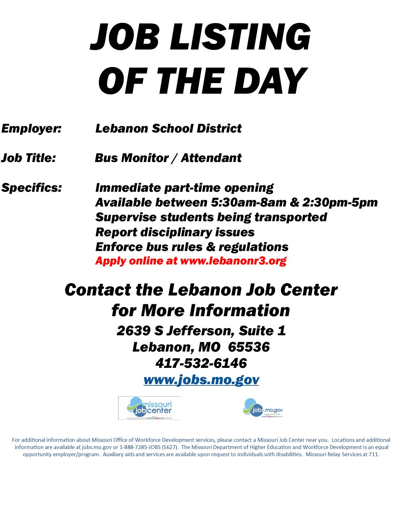 Missouri - Job listings are subject to close at any time. To see a ...