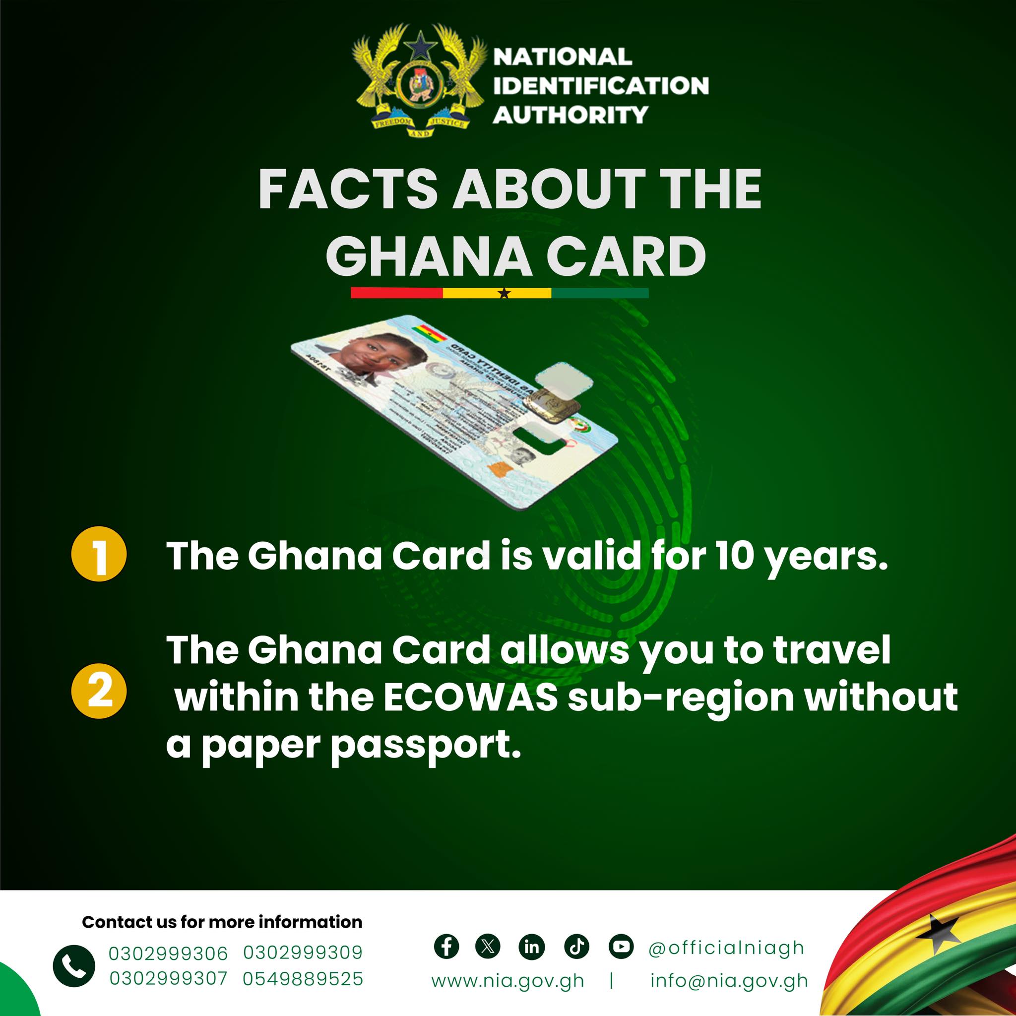 National - FACTS ABOUT THE GHANA CARD #GhanaCard # ...