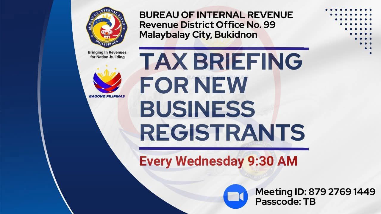 BIR - 📢 Attention New Business Owners! Join BIR RDO No. 99 - Malaybalay ...