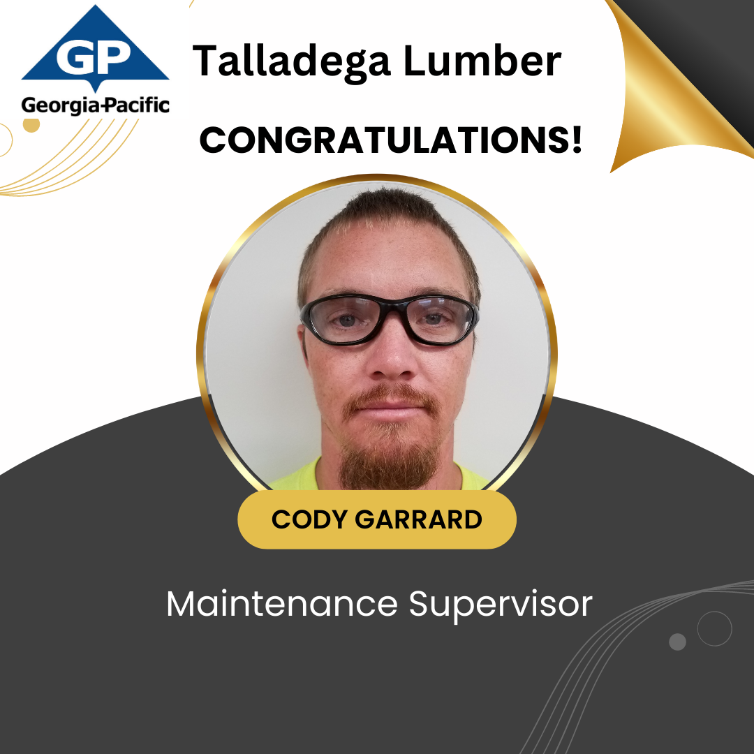 GP Talladega Lumber - We would like to recognize and congratulate Cody ...