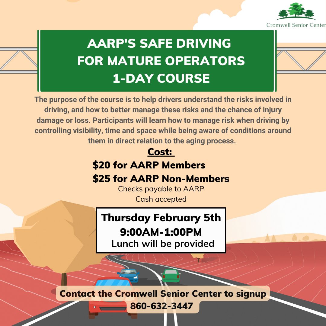 Cromwell - We still have spots available! Stop by the Senior Center to ...