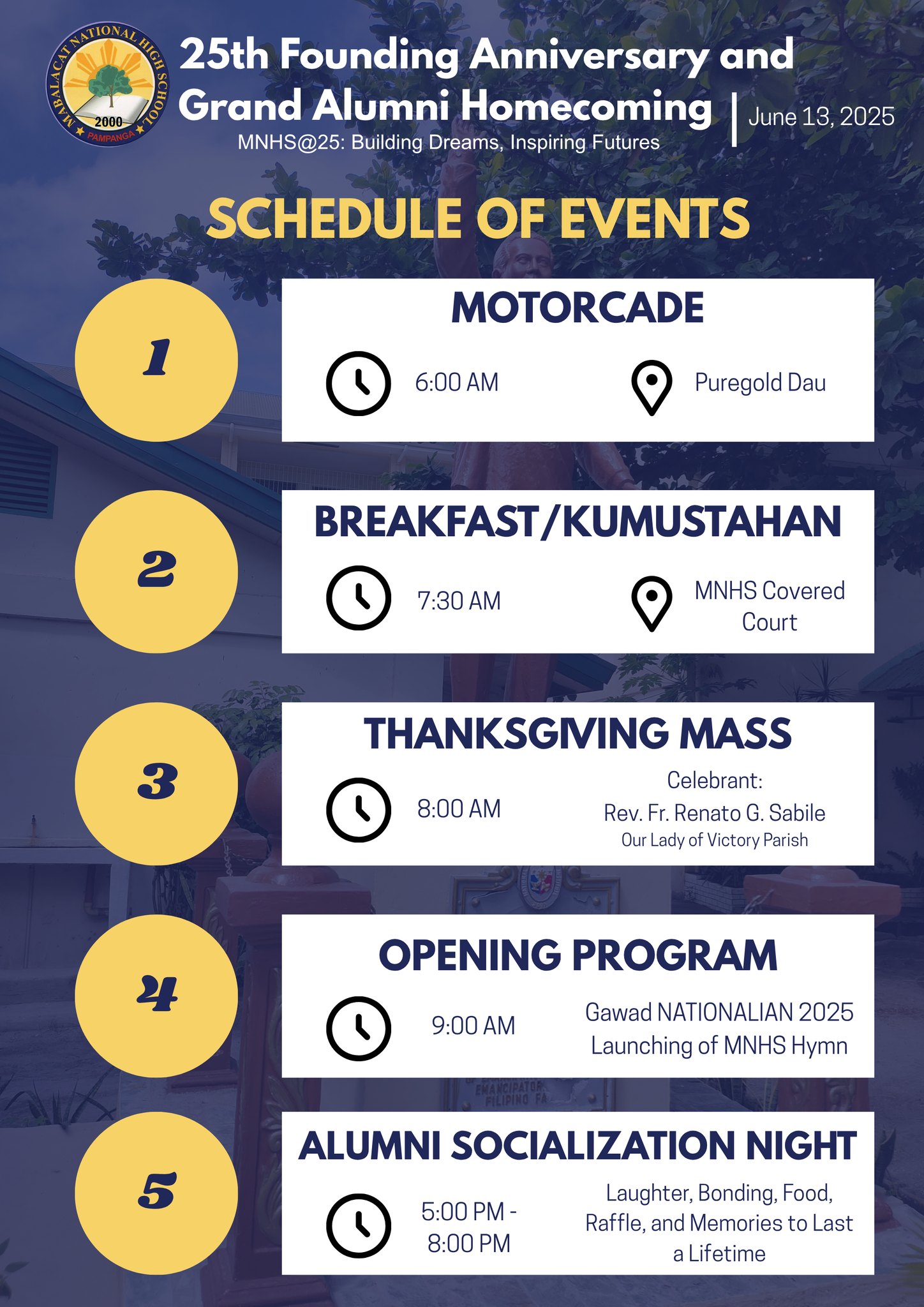 Mabalacat - This is it! Here's the official schedule for our 25th ...