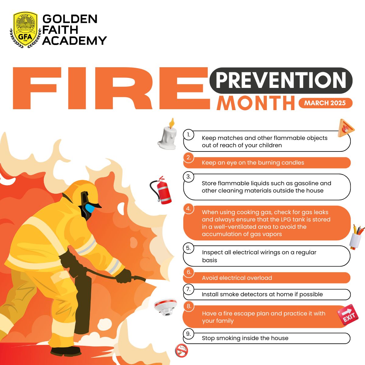 Golden - 🔥 TODAY'S FEATURE: Fire Prevention Month – Prevent Fires, Save ...