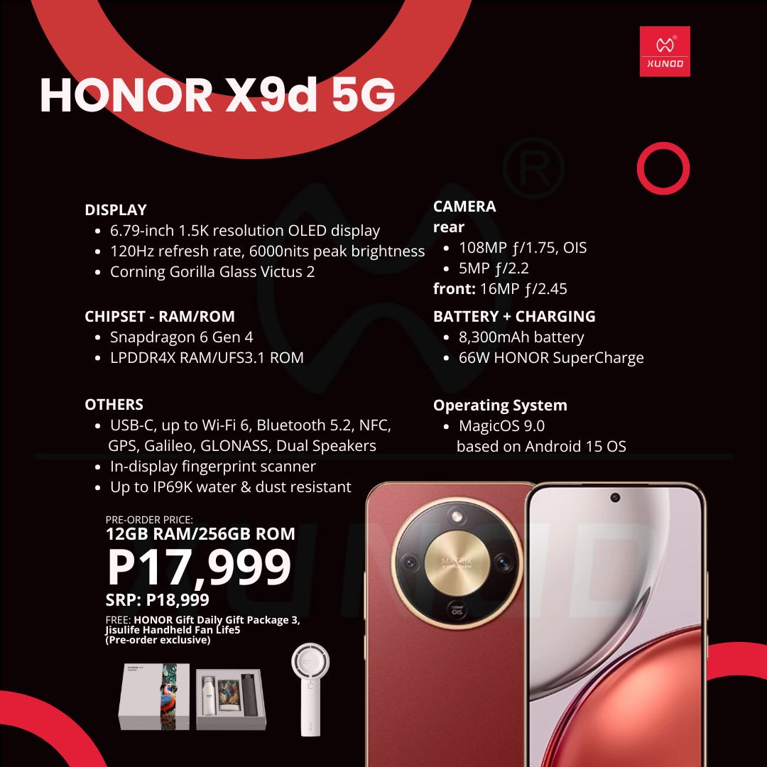 XUNDD - HONOR X9d 5G is now available for PRE-ORDER! PRE-ORDER Price ...