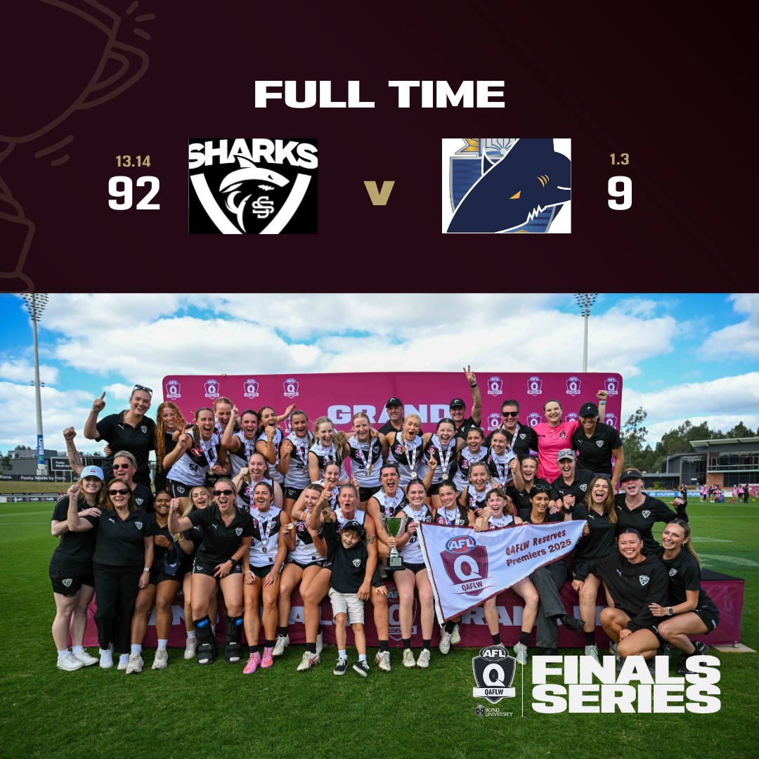 QAFL - Southport Sharks are your 2025 back-to-back QAFLW Reserves ...