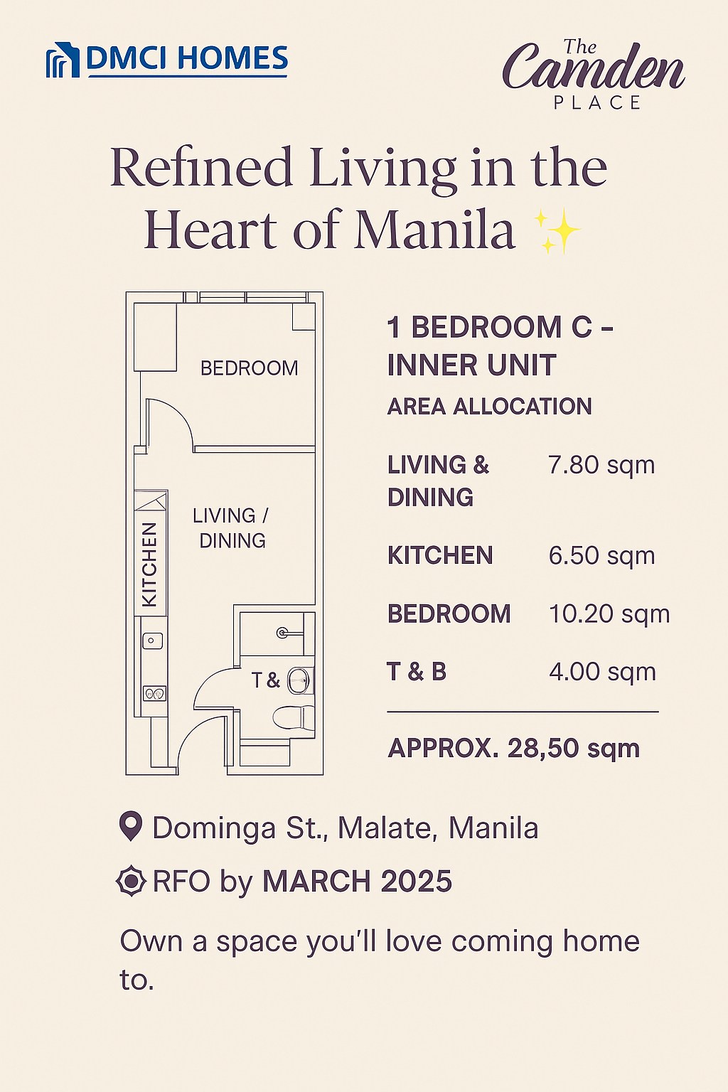 DMCI - 🏢 𝐒𝐭𝐞𝐩 𝐢𝐧𝐭𝐨 𝐬𝐦𝐚𝐫𝐭, 𝐬𝐭𝐲𝐥𝐢𝐬𝐡 𝐜𝐢𝐭𝐲 𝐥𝐢𝐯𝐢𝐧𝐠 𝐚𝐭 𝐓𝐡𝐞 𝐂𝐚𝐦𝐝𝐞𝐧 𝐏𝐥𝐚𝐜𝐞! Take ...