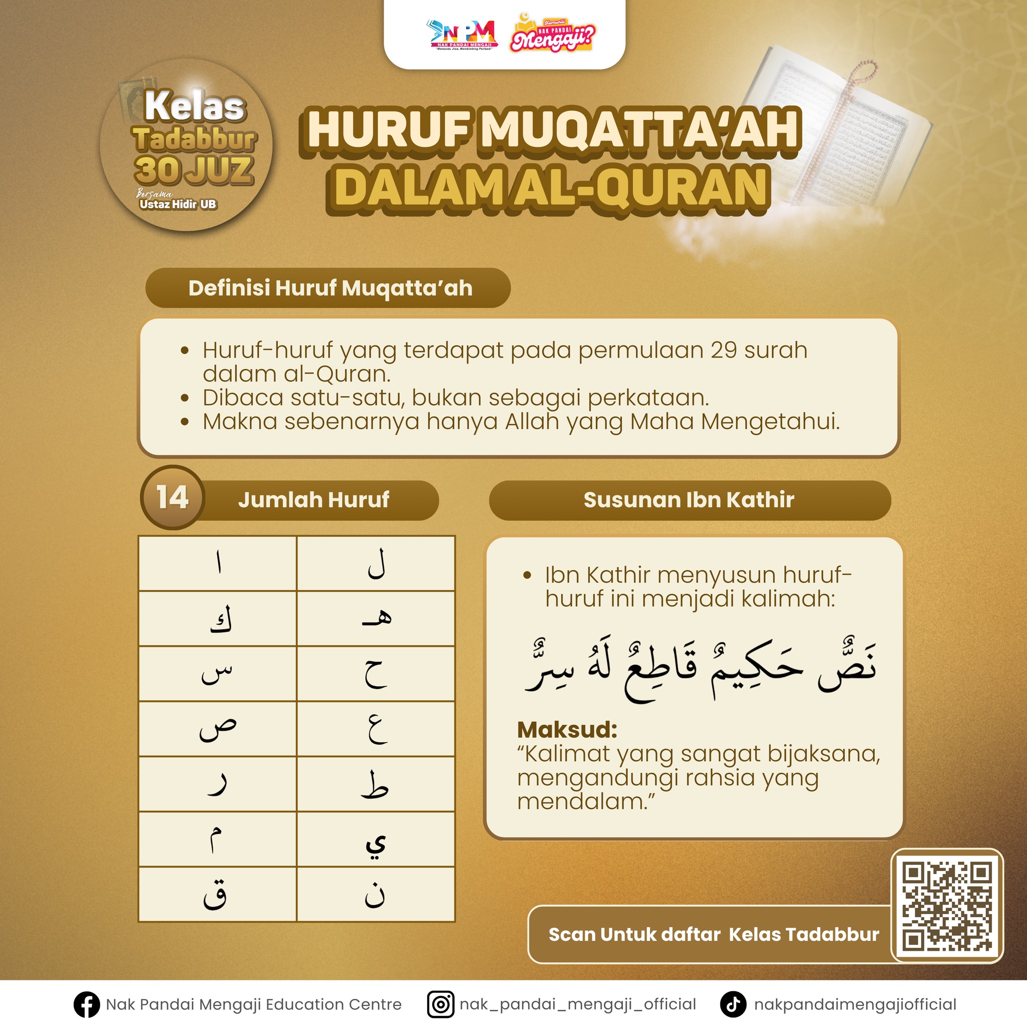 Nak - Huruf Muqatta’ah dalam al-Quran Tahukah anda ️ Huruf Muqatta’ah ...