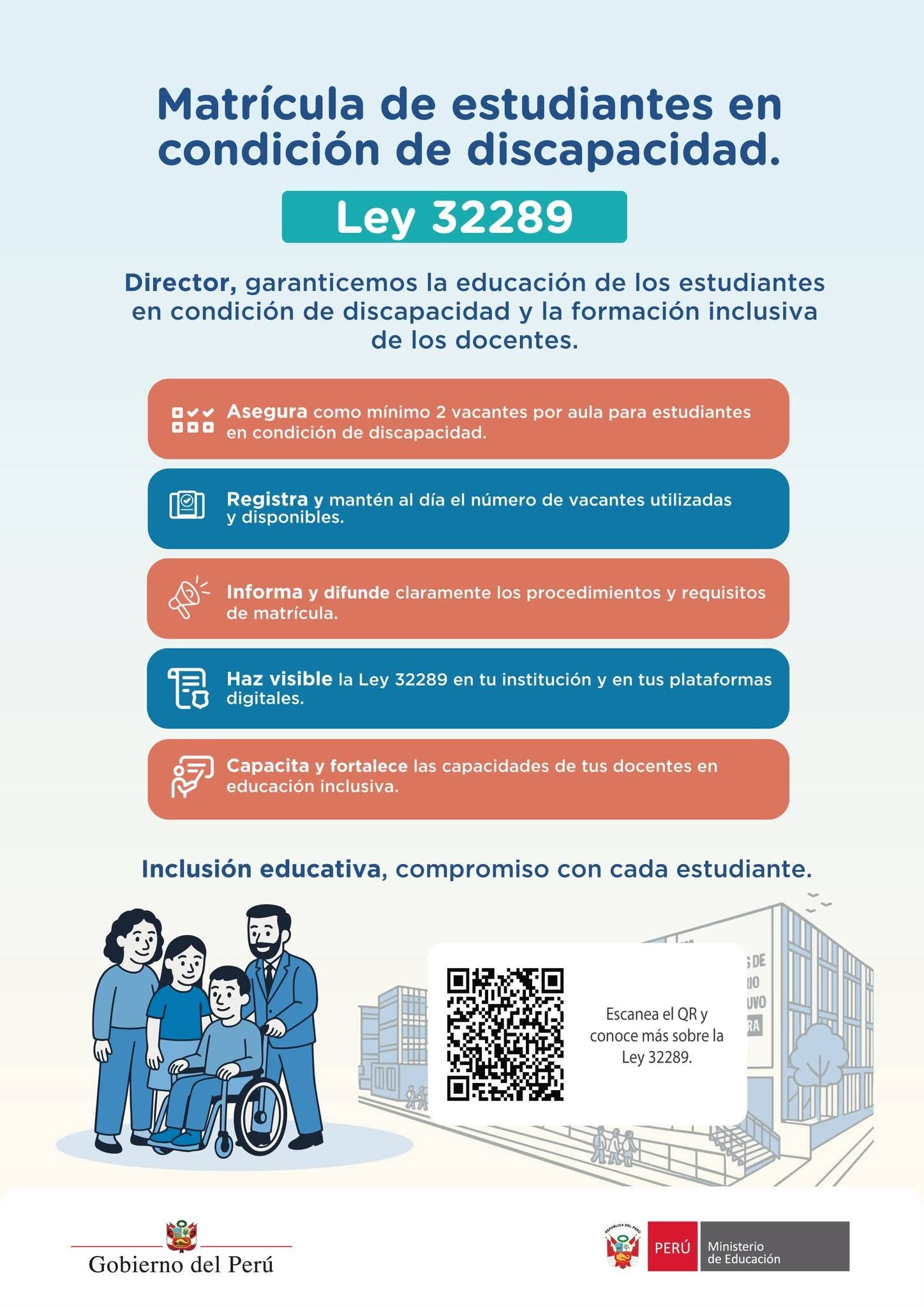 Ugel - 🎓 ¡Directores, la inclusión empieza con ustedes! 📘 La Ley 32289 ...