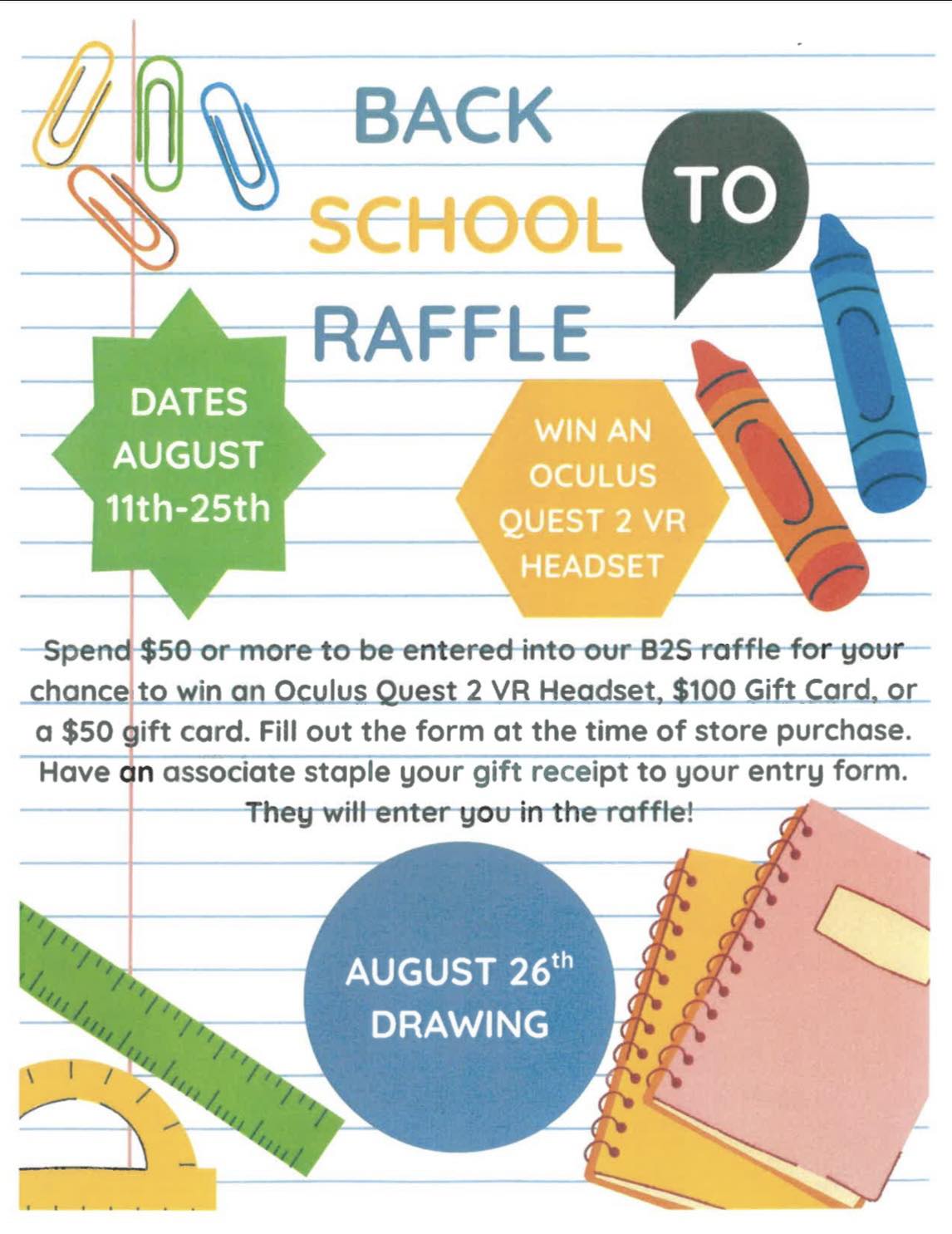 The Crossroads - 🎒 Back to School Raffle Alert! 🎒 We’re kicking off the