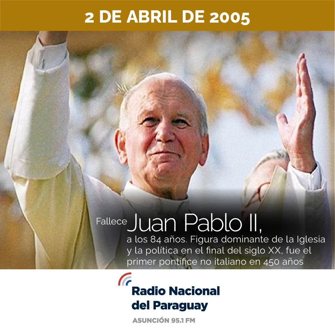 Hoy se cumplen 20 años del fallecimiento del Papa Juan Pablo II