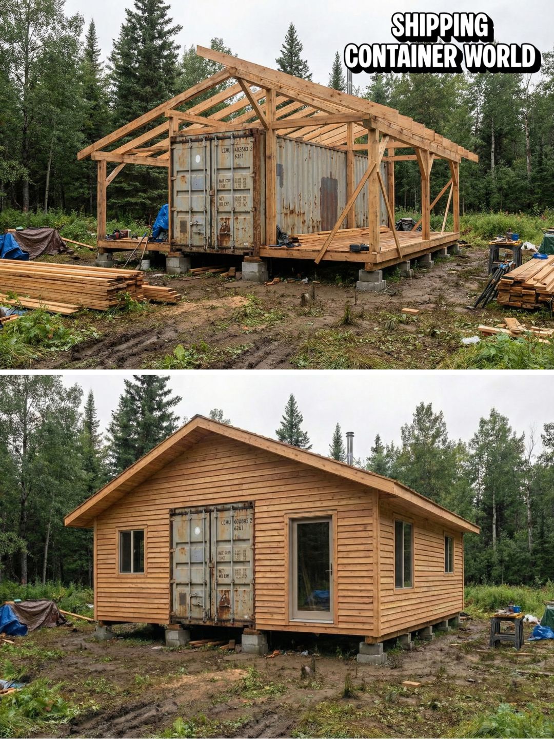 Shipping - Wait... There's a Shipping Container Inside That Cabin ...