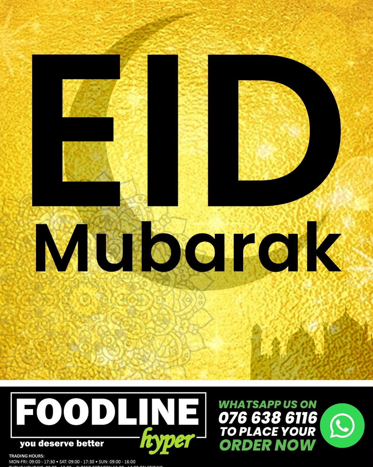 Foodline Hyper - Wishing all Muslims a joyous Eid-ul-Fitr! | Facebook
