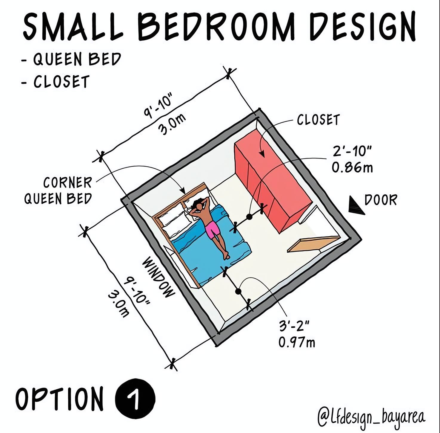 Architecture - 🏠 Maximize Space with This Smart Small Bedroom Layout! 🛏 ...