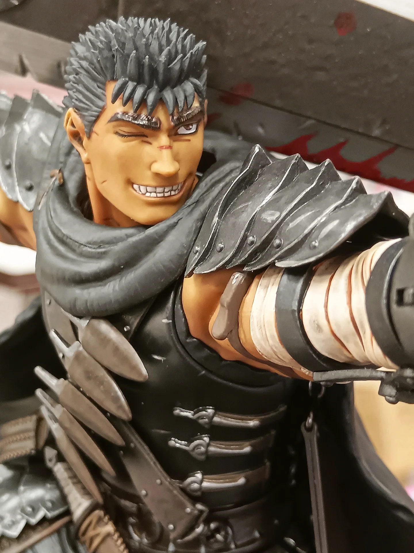 Statue Guts Black Swordsman Medicos – 26,5 Cm, échelle 1/7, Berserk, Visage Interchangeable