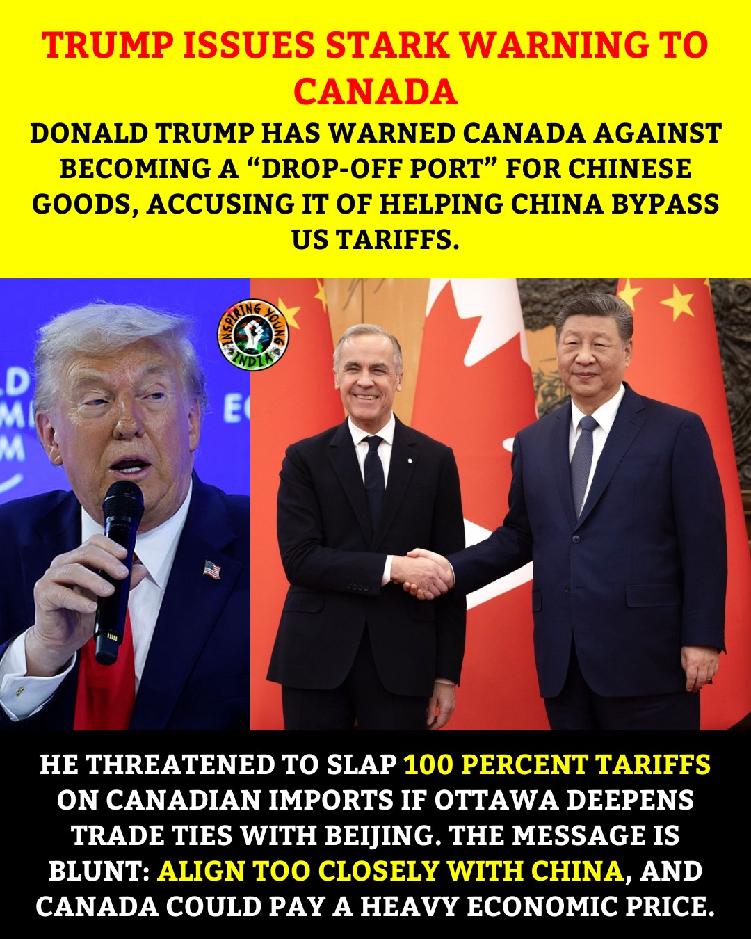 Trump issues stark warning to... - Inspiring Young India | Facebook