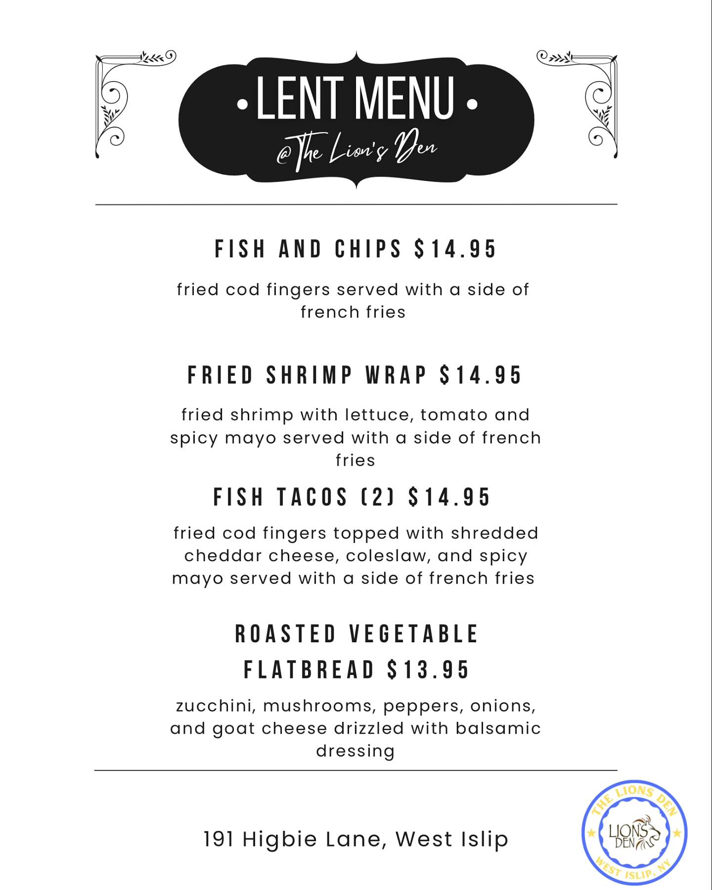Lion's Den - In honor of Lent, we're excited to introduce a special ...