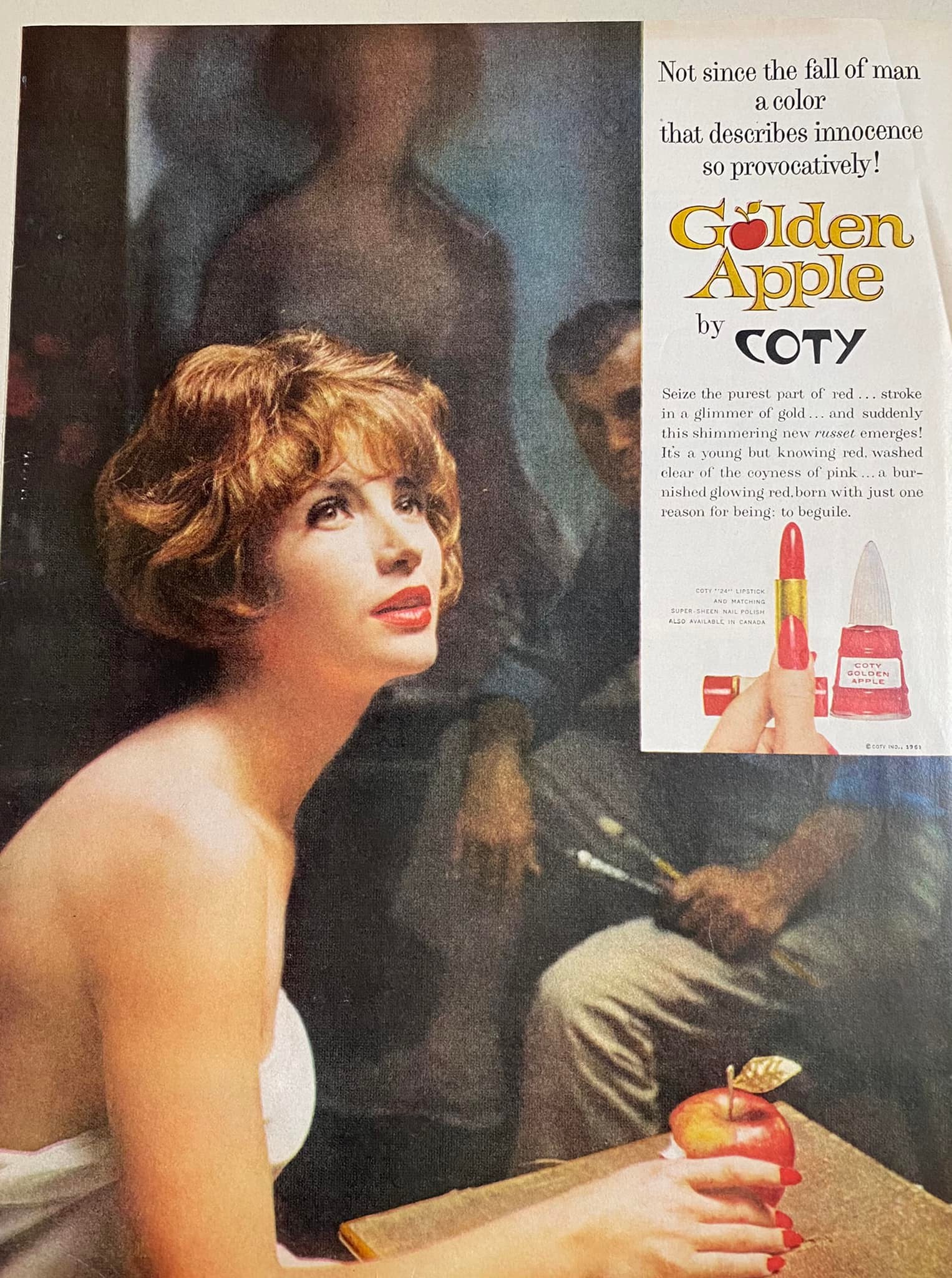 Max Factor Geminesse Lipsticks in white and nugget cases, 1966