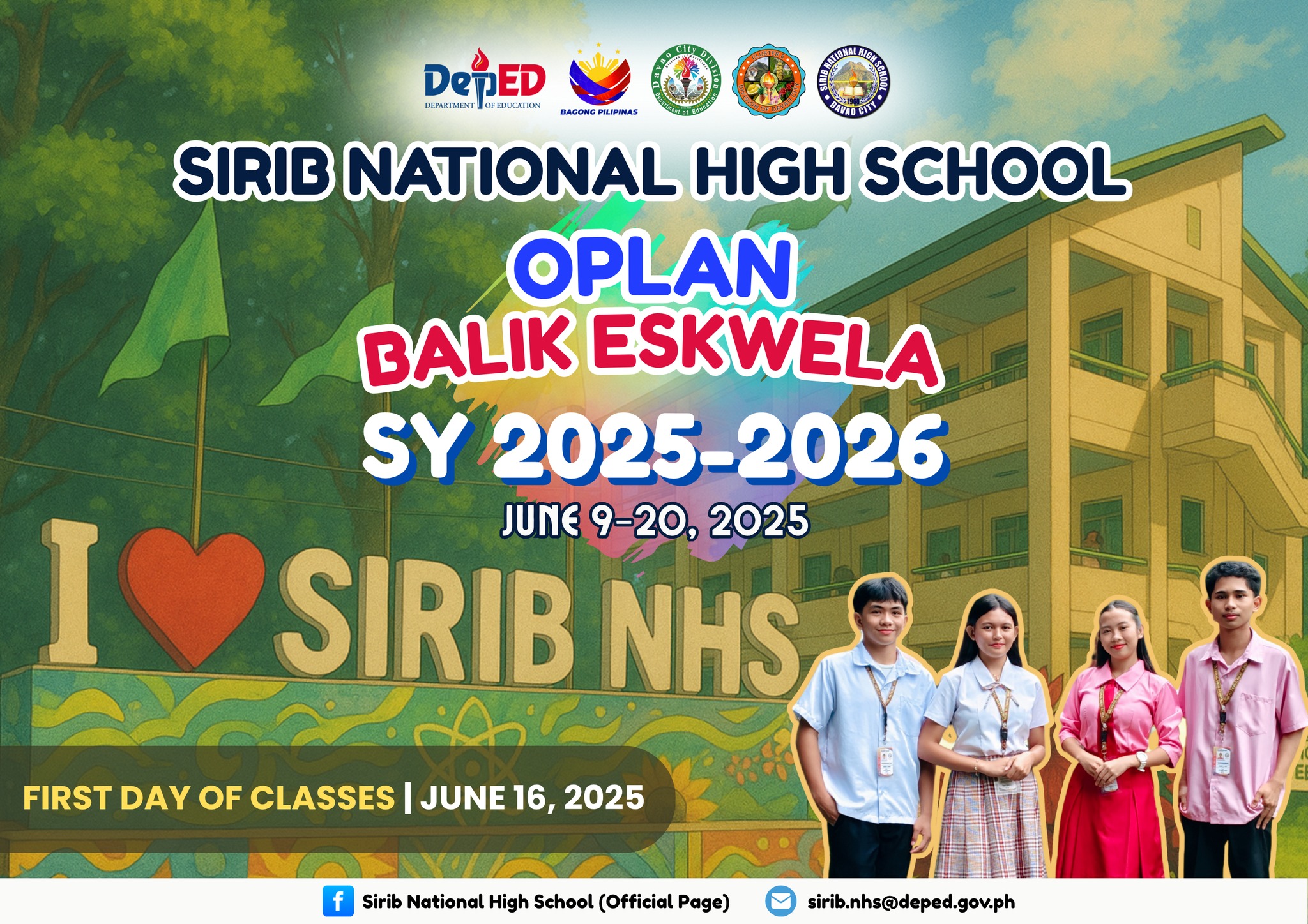 📣 OPLAN BALIK ESKWELA for... - Sirib National High School | Facebook