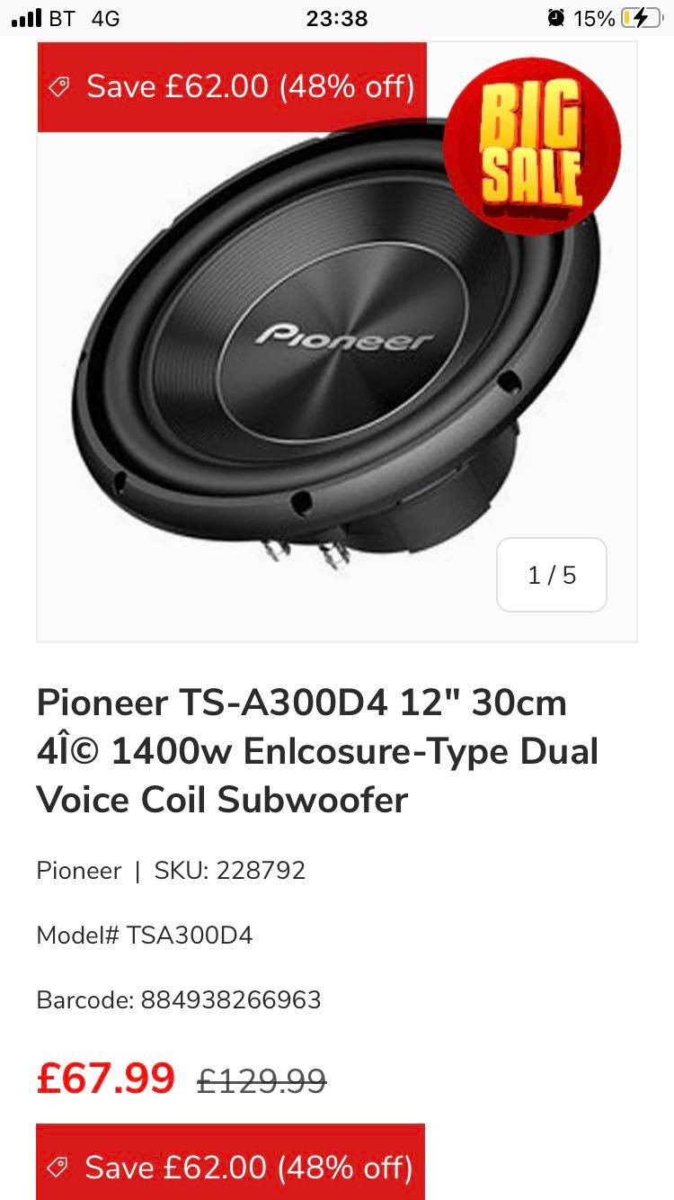Pioneer Carrozzeria GM-A3200 2-channel power amplifier