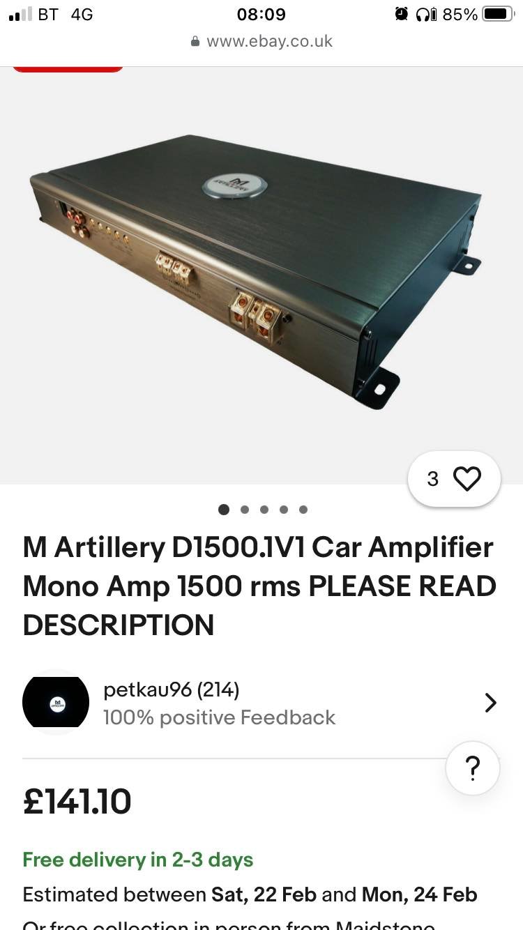 Pioneer Carrozzeria GM-A3200 2-channel power amplifier