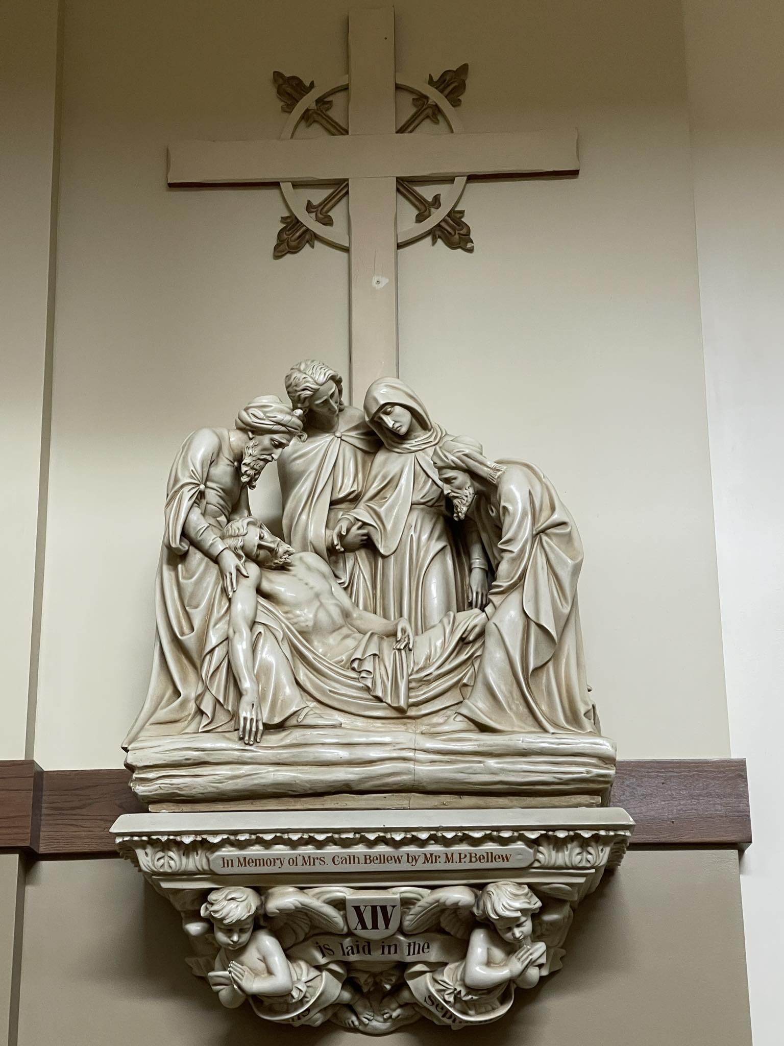 Fr. - The Fourteenth Station-Jesus is placed in the tomb Two men, two ...