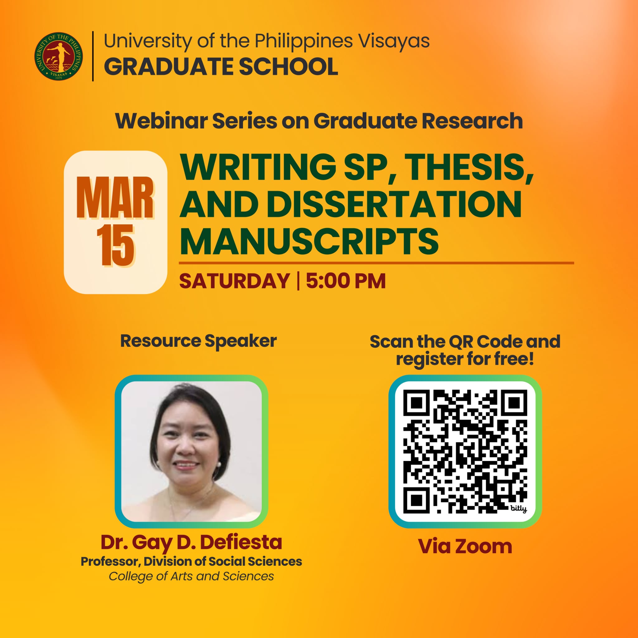 Joi... - University of the Philippines Visayas Graduate School