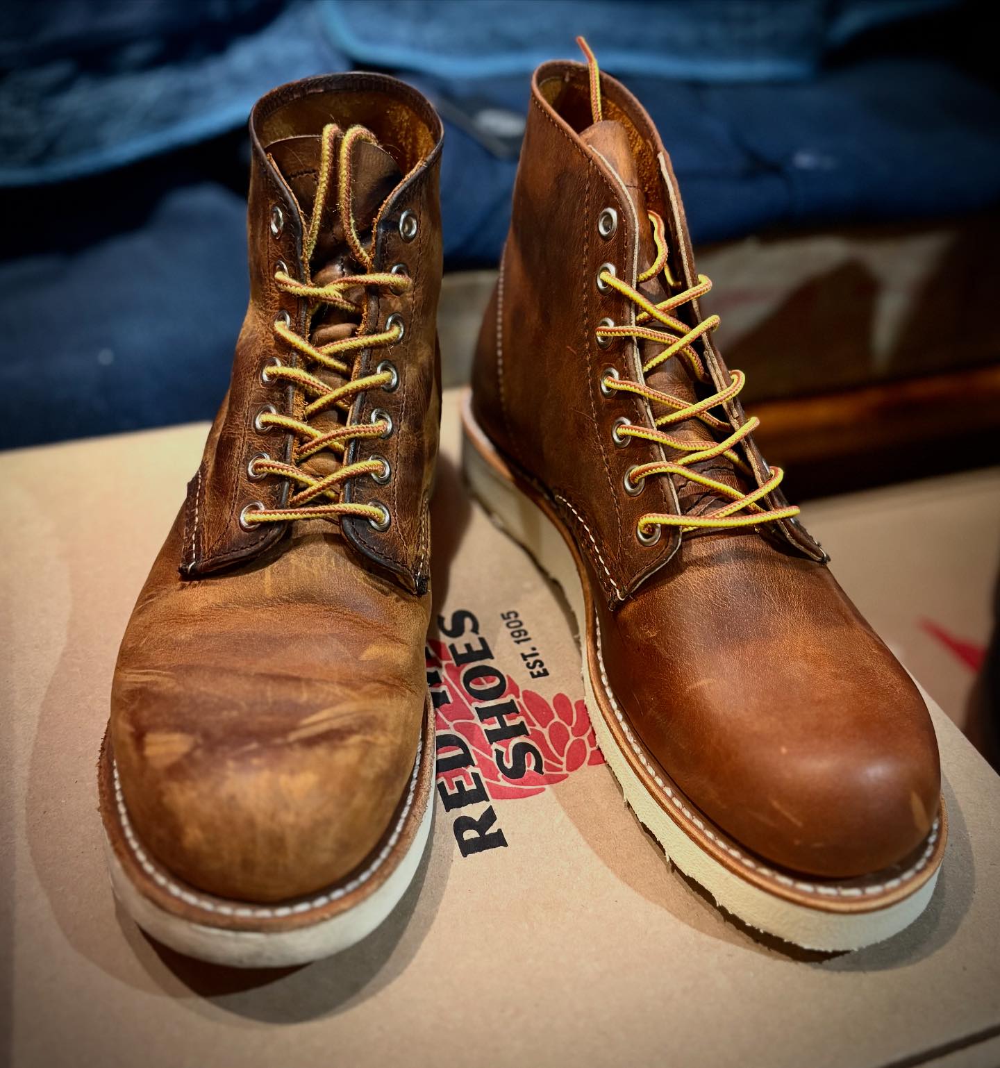 yuhiページ RED WING No.9111 エイジングサンプル ほぼ毎日履いてます。 手入れは