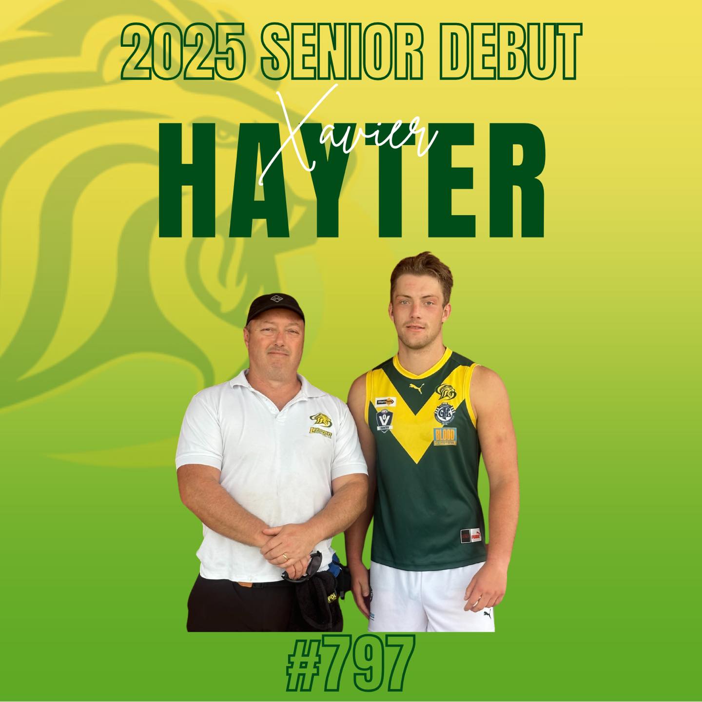 🟢 SENIOR DEBUTANT 🟡 Xavier Hayter... - Leopold Lions FNC | Facebook