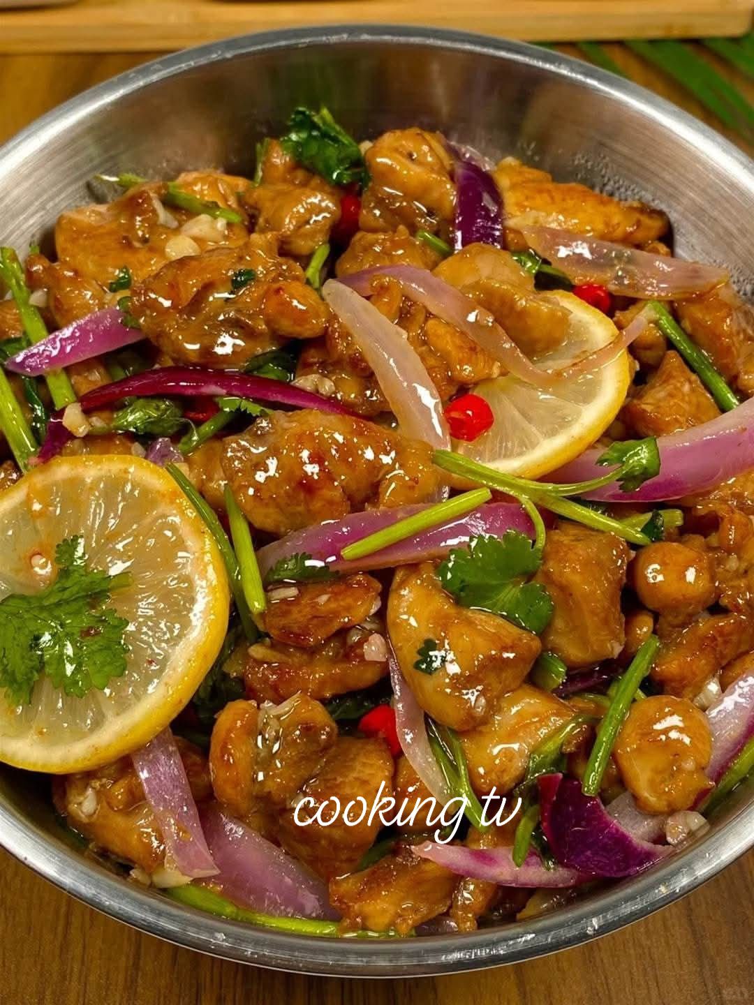Cooking - Stir-fried Chicken with Lemon Recipe Ingredients: - 1 lb ...