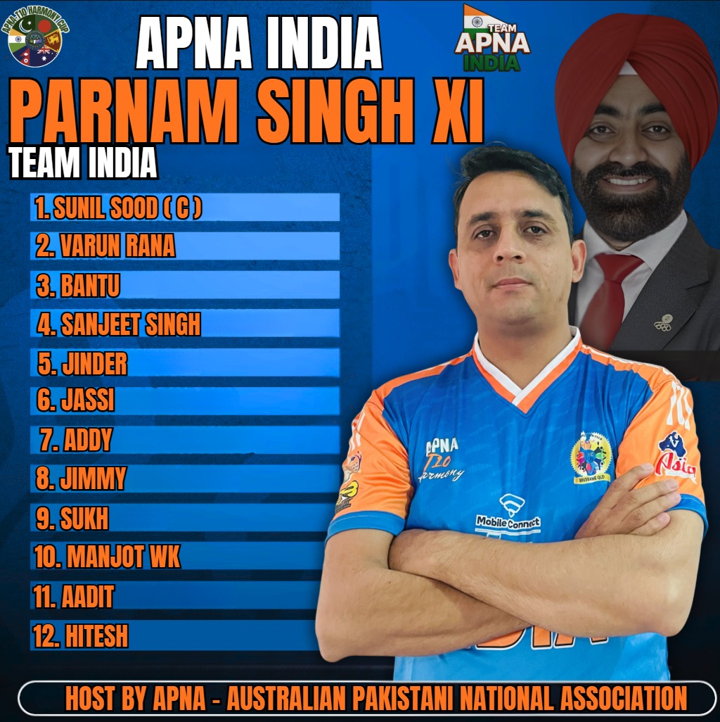 APNA - 🇮🇳 🏏 APNA India – Parnam Singh XI 🔥 Presenting the Full Squad ...