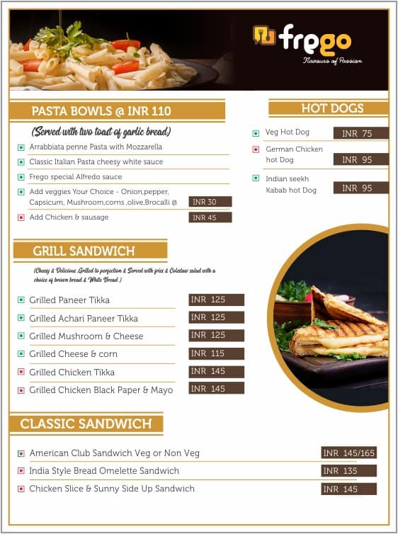Frego cafe - Introducing our menu with Pasta , Grilled... | Facebook