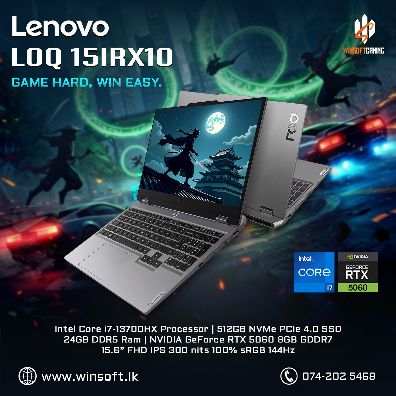 ? Lenovo LOQ 15IRX10 – Power that fuels victory! With Intel Core 