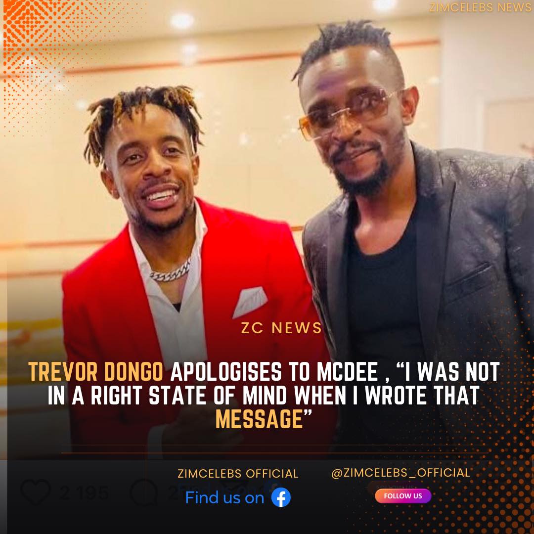ZimCelebs Official - Trevor Dongo has issued a heartfelt apology to his ...