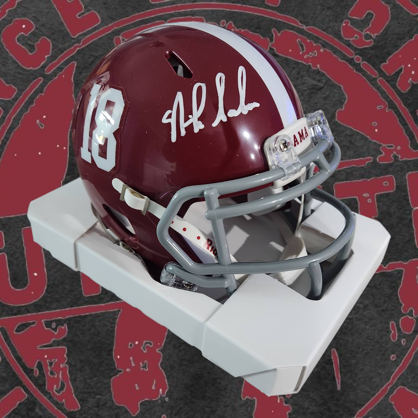 alabama signed football helmets Crimson Tide Ryan Williams Hand Autographed Mini Helmet JSA COA This helmet was hand signed by Ken Stabler and authenticated by Beckett authentication services NCAA/Alabama - Famous Ink