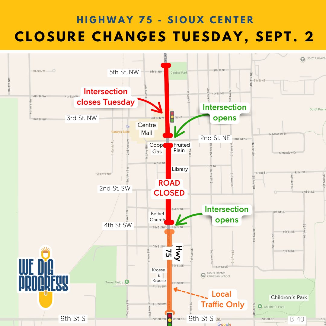 City - TRAFFIC ALERT: Two intersections will open and one will close to ...