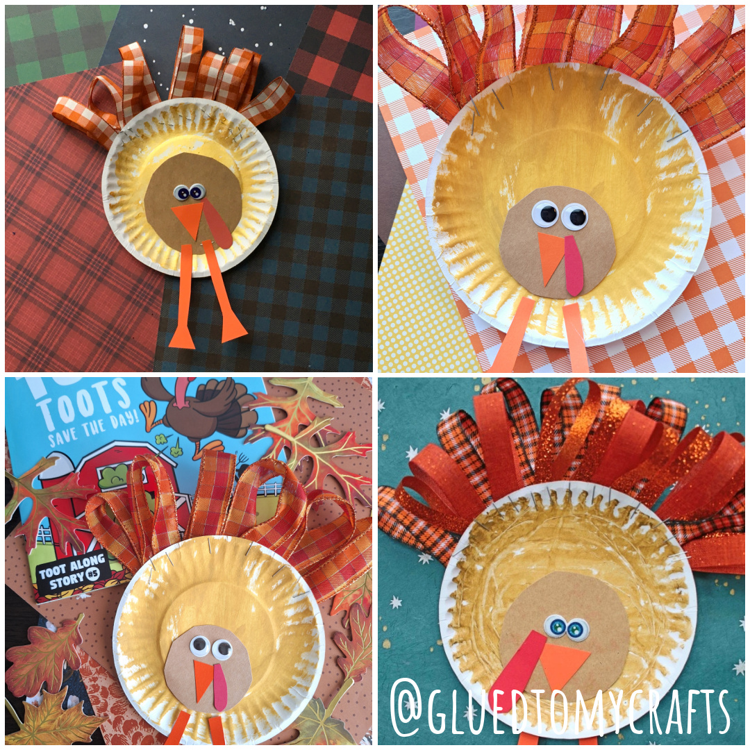 Paper Plate & Ribbon Turkey Craft... - Glued to My Crafts | Facebook