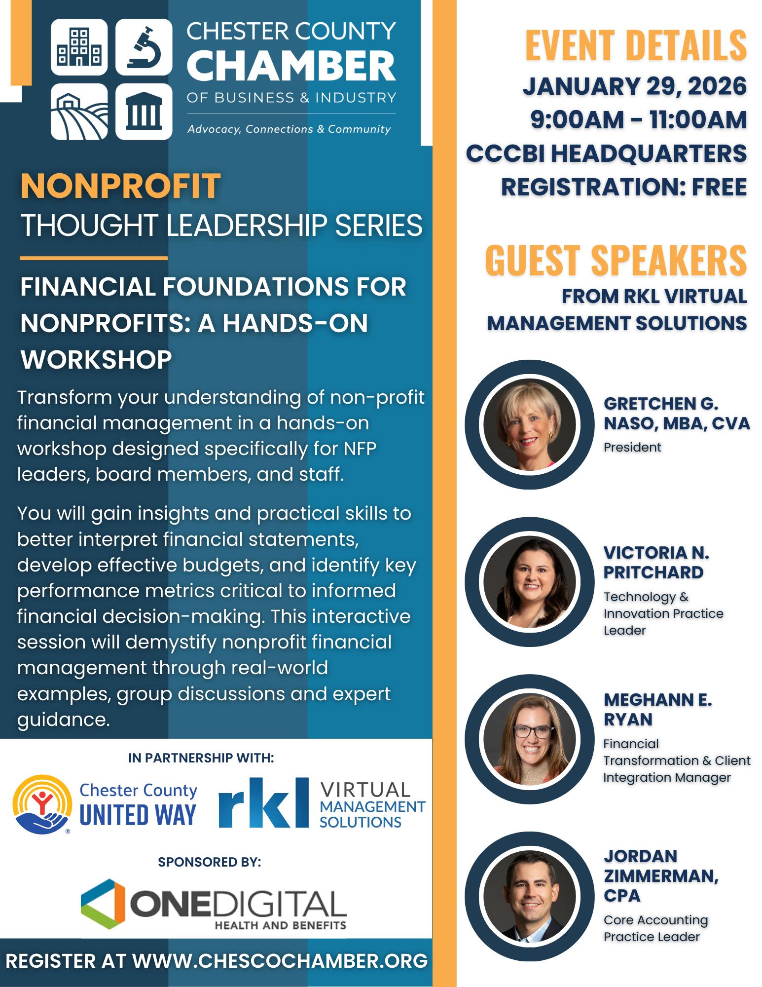 The Chester - Start 2026 with Financial Foundations for Nonprofits ...