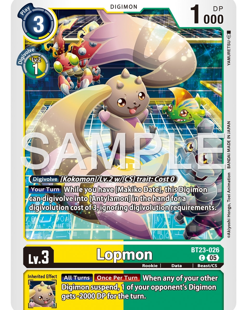 Digimon - BT23-026 Lopmon #digimon #bandai #tcg #digimoncardgame # ...