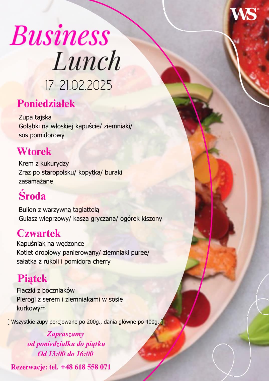 Winestone - Przedstawiamy menu na ten tydzień! 🍽️ Przygotowaliśmy dla ...